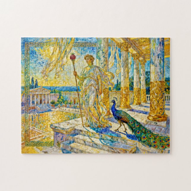 Puzzle Hera with Peacock and Pomegranate Scepter in Templ (Horizontal)
