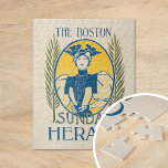 Puzzle Herald Domingo de Boston<br><div class="desc">The Boston Sunday Herald (1890-1920 aproximadamente) | Ilustracion del periódico Vintage The Boston Sunday Herald de principios del siglo XX. Utilice las herramientas de diseño para agregar texto personalizado o personalizar la imagen.</div>