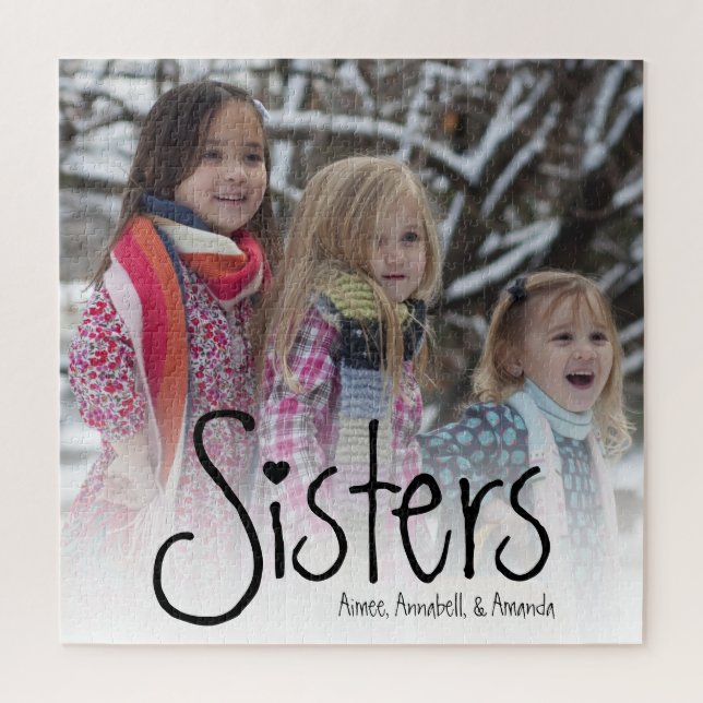 Puzzle Hermanas | Foto personalizada (Vertical)