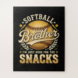 Puzzle Hermano de Sóftbol Divertido Snacks Deportes