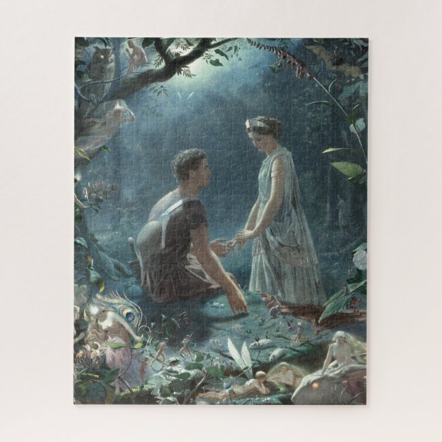 Puzzle Hermia Lysander y hadas sueño nocturno de verano m (Vertical)
