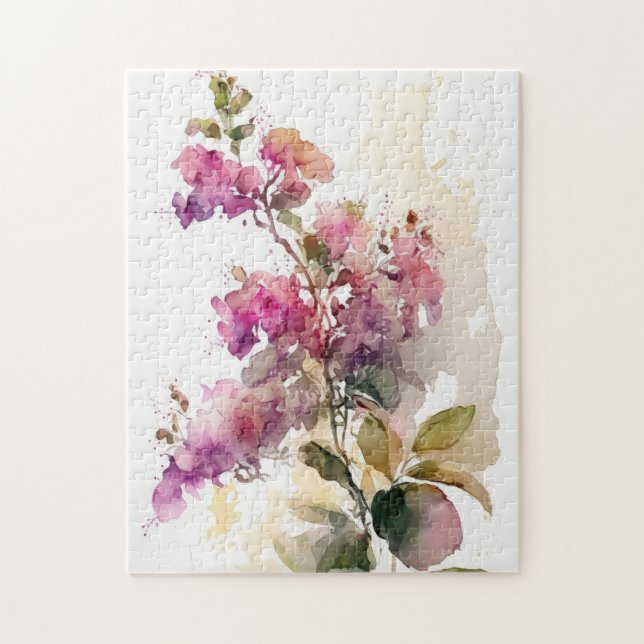 Puzzle Hermosa acuarela de Bougainvillea (Vertical)