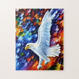Puzzle Hermosa águila blanca en Poster de pintura de vuel