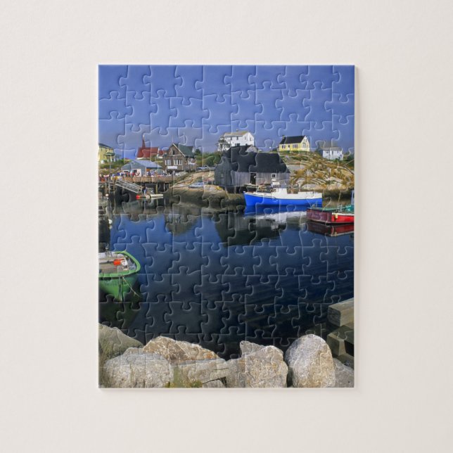 Puzzle Hermosa aldea de Peggy's Cove con puerto (Vertical)
