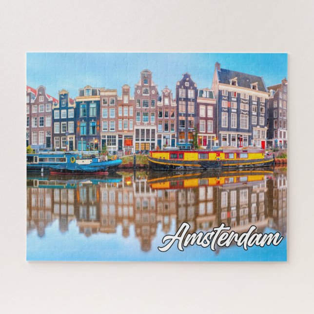 Puzzle Hermosa Ámsterdam, Países Bajos (Horizontal)