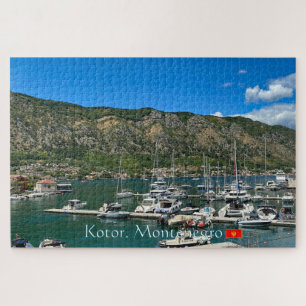 Puzzle Hermosa bahía de Kotor en Montenegro viaje