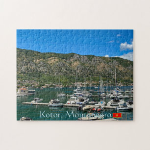Puzzle Hermosa bahía de Kotor en Montenegro viaje
