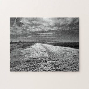 Puzzle Hermosa Beach, foto en blanco y negro