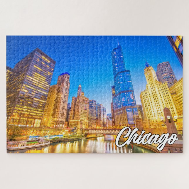 Puzzle Hermosa Chicago, Illinois, Estados Unidos (Horizontal)