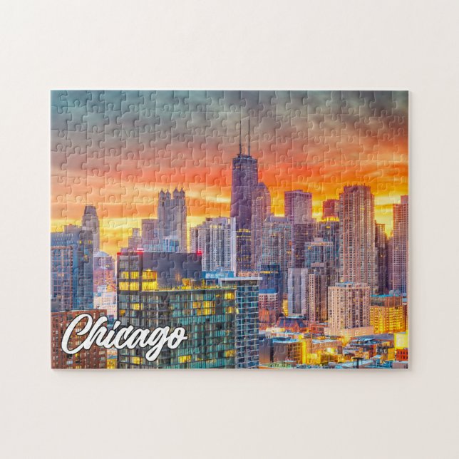 Puzzle Hermosa Chicago, Illinois, Estados Unidos (Horizontal)