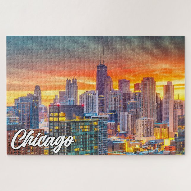 Puzzle Hermosa Chicago, Illinois, Estados Unidos (Horizontal)