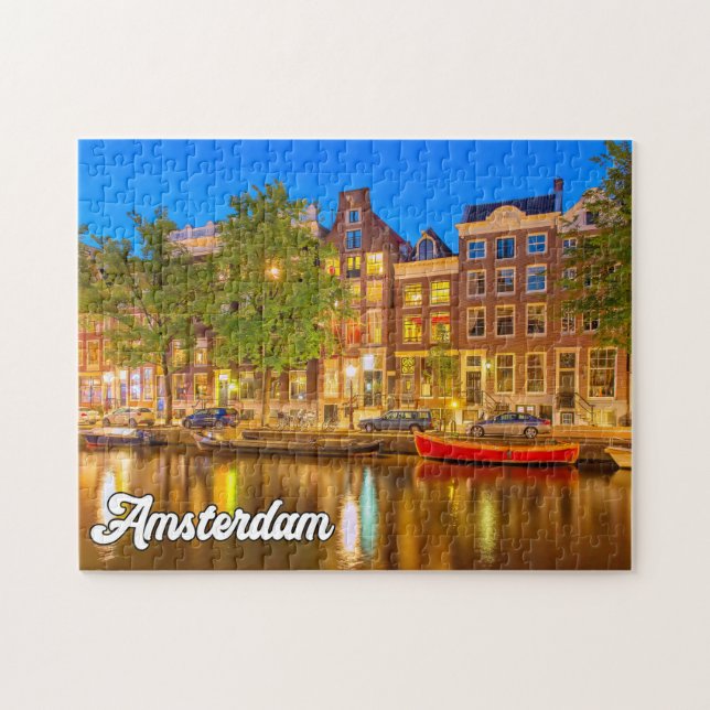 Puzzle Hermosa Ciudad De Ámsterdam, Países Bajos (Horizontal)