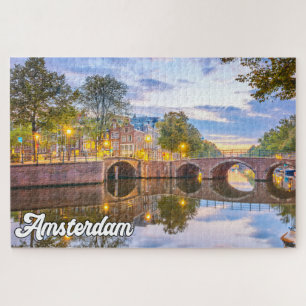 Puzzle Hermosa Ciudad De Ámsterdam, Países Bajos