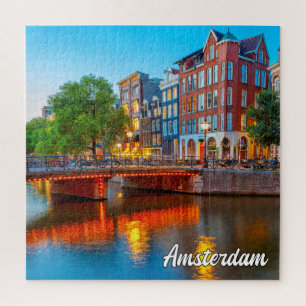 Puzzle Hermosa Ciudad De Ámsterdam, Países Bajos