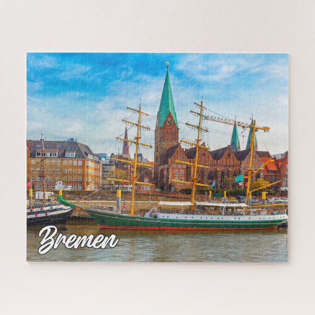 Puzzle Hermosa Ciudad De Bremen, Alemania (Horizontal)