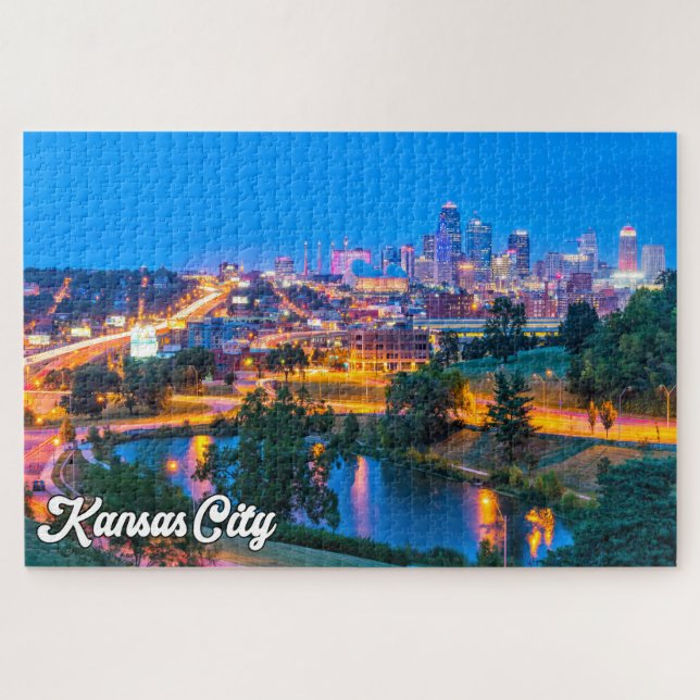 Puzzle Hermosa ciudad de Kansas, Missouri, Estados Unidos (Horizontal)