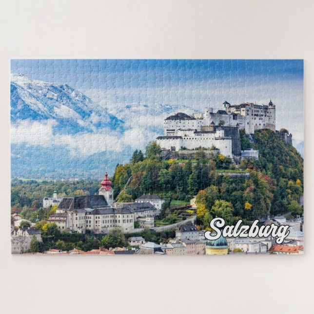 Puzzle Hermosa Ciudad De Salzburgo, Austria (Horizontal)