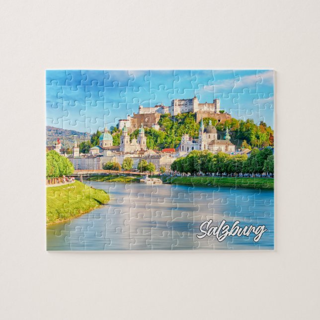 Puzzle Hermosa Ciudad de Salzburgo, Austria (Horizontal)