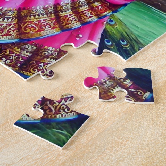Puzzle Hermosa cosecha floral Krishna Radha (Lado)