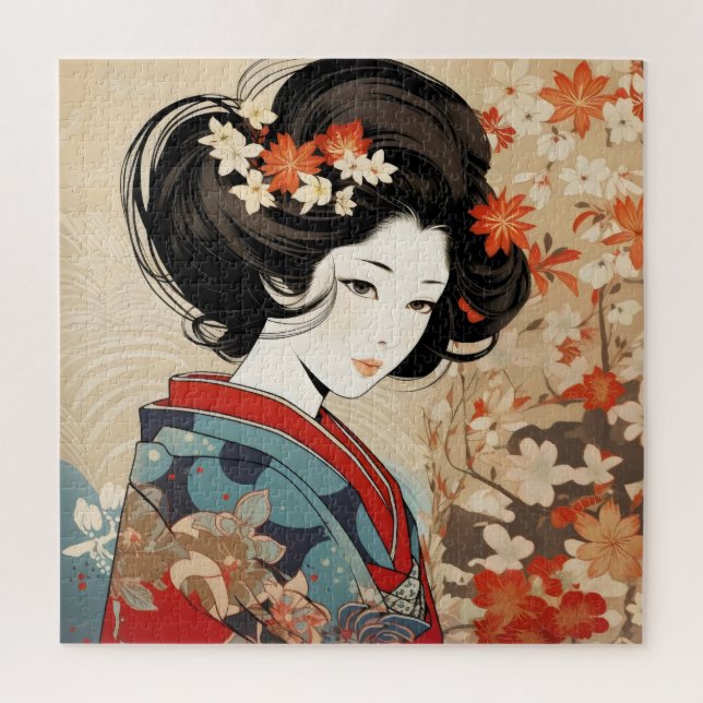 Puzzle Hermosa cultura japonesa geisha (Vertical)