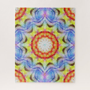 Puzzle Hermosa flor de sol mosaico brillante