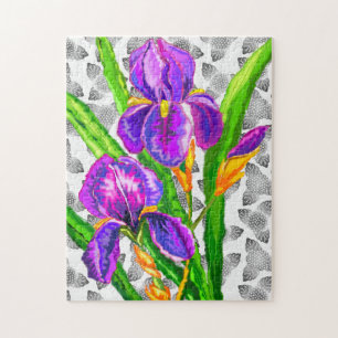 Puzzle Hermosa Flor Iris