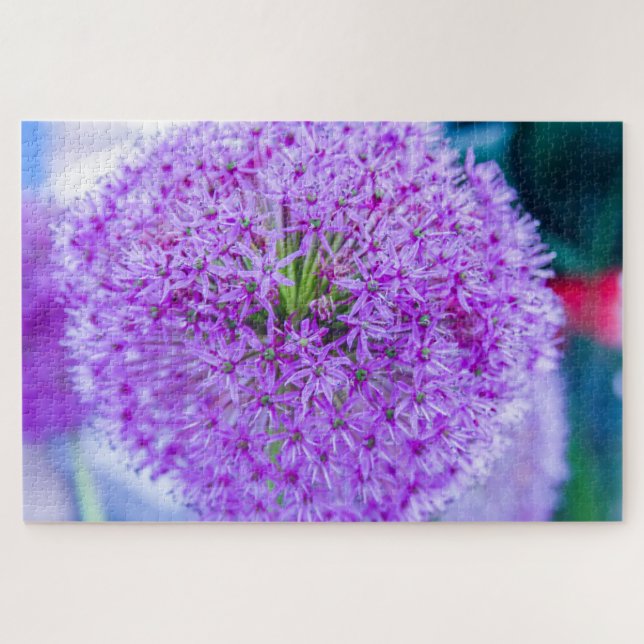 Puzzle Hermosa flor morada (Horizontal)
