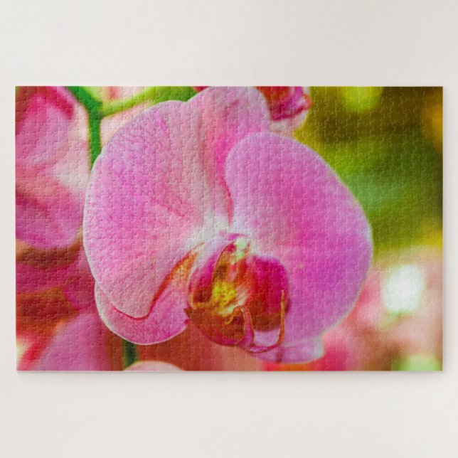 Puzzle Hermosa flor rosa (Horizontal)