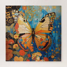 Puzzle Hermosa floral decorativa de mariposa