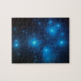 Puzzle Hermosa Foto Celeste de las Pléyades Azul Acuático