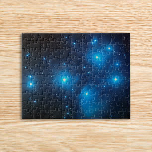 Puzzle Hermosa Foto Celeste de las Pléyades Azul Acuático