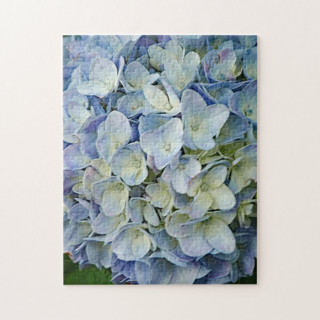 Puzzle Hermosa foto de las flores azules de Hydrangea (Vertical)