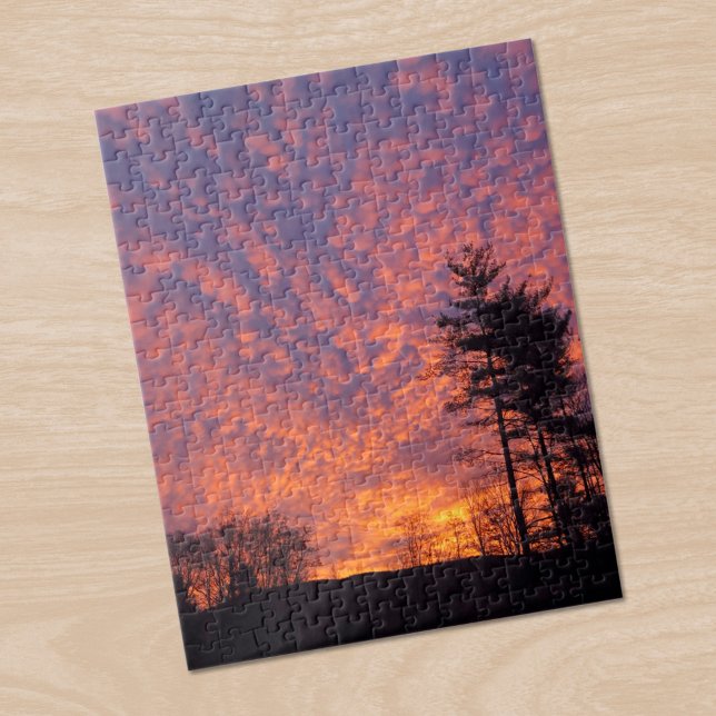 Puzzle Hermosa foto de nubes Sunrise (Beautiful Sunrise Clouds Photo Jigsaw Puzzle, in situ)