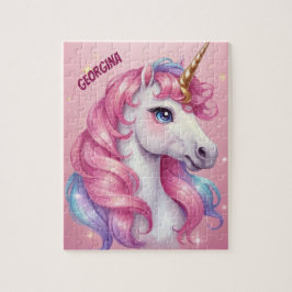Puzzle Hermosa Girona Personalizada Unicornio