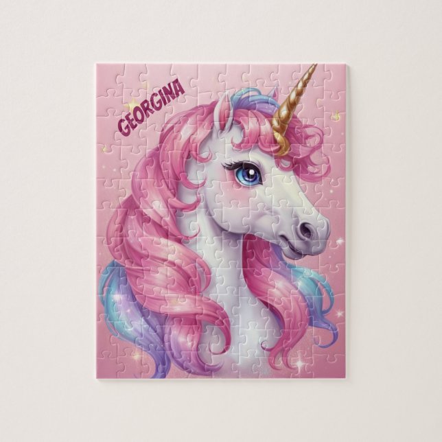 Puzzle Hermosa Girona Personalizada Unicornio (Vertical)