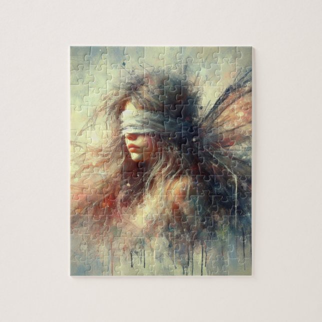 Puzzle Hermosa Hada con Venda en los Ojos (Vertical)