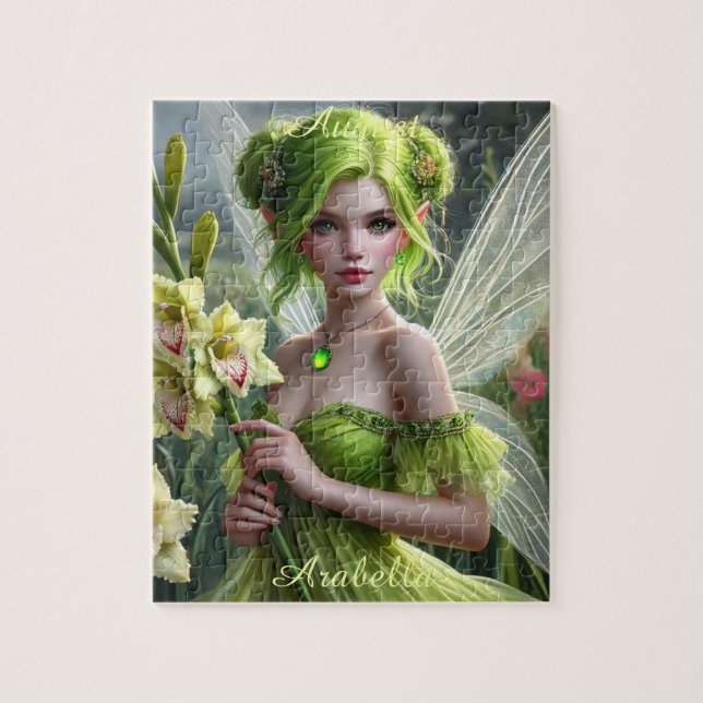 Puzzle Hermosa hada de agosto en Gladioli (Vertical)