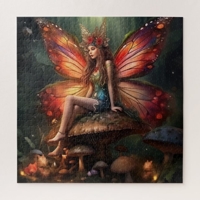 Puzzle Hermosa hada en toadstool (Vertical)