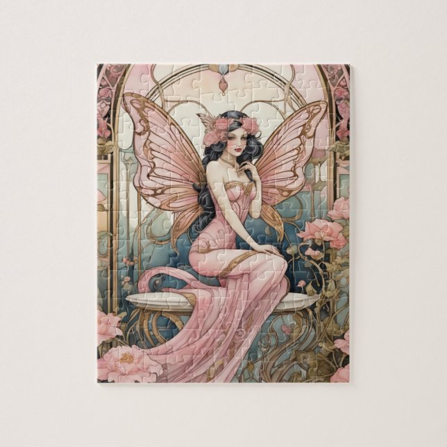 Puzzle Hermosa lechuza Art Nouveau (Vertical)