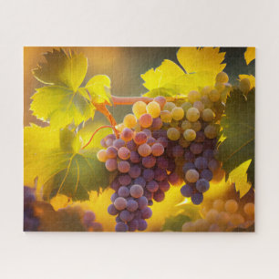 Puzzle Hermosa luz solar en uvas vitícolas