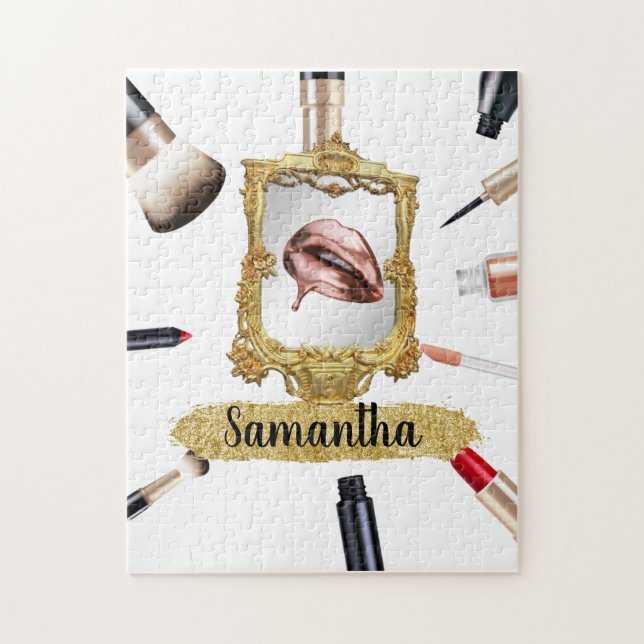 Puzzle Hermosa maquillaje Belleza Elegante Personalizado  (Vertical)