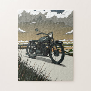 Puzzle Hermosa motocicleta antigua vintage