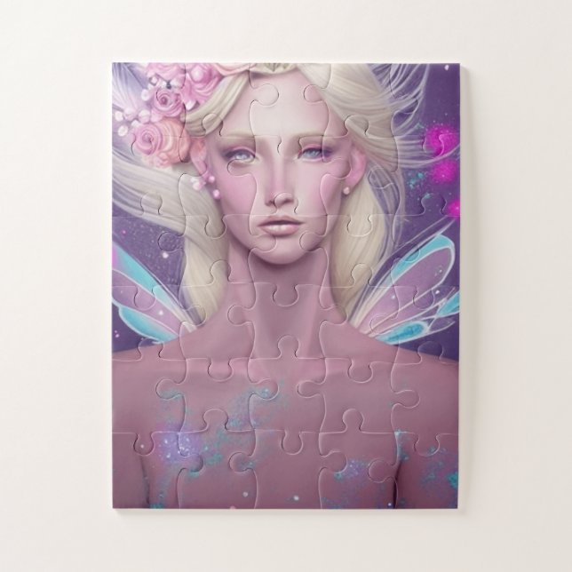 Puzzle Hermosa mujer de hadas rubias (Vertical)