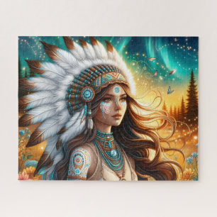 Puzzle Hermosa mujer espiritual nativa americana