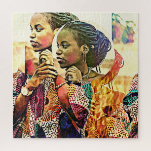 Puzzle Hermosa mujer negra digital