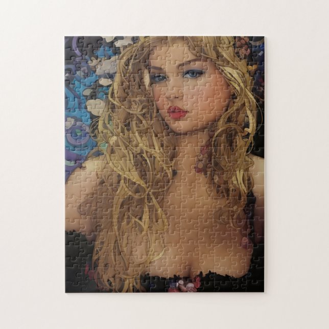 Puzzle Hermosa mujer rubia (Vertical)