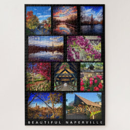 Puzzle Hermosa Naperville - 10 escenas alrededor de la ci