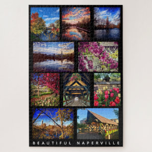 Puzzle Hermosa Naperville - 10 escenas en la ciudad