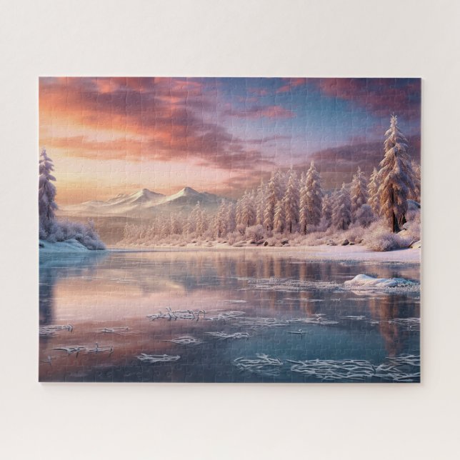 Puzzle hermosa naturaleza de invierno (Horizontal)