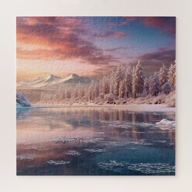 Puzzle hermosa naturaleza de invierno (Horizontal)